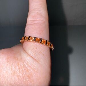 Bomb Party "Electric Soul" RBP6699 Yellow LabTopaz Rose Gold Tone‎ Plated Ring